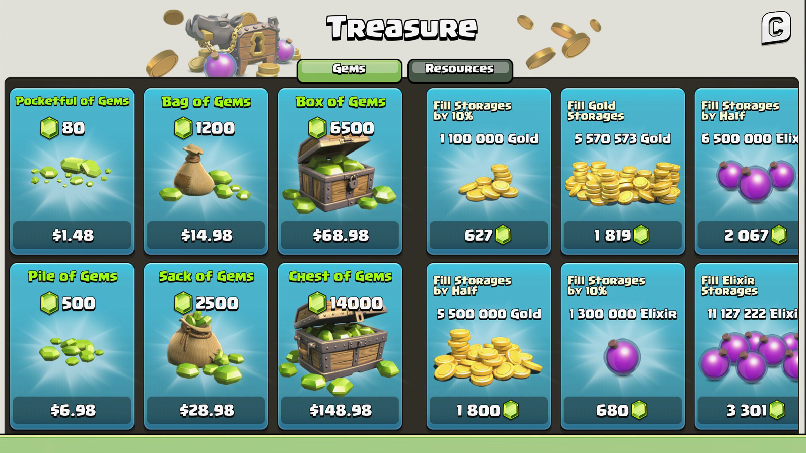 how do i earn gems in clash of clans