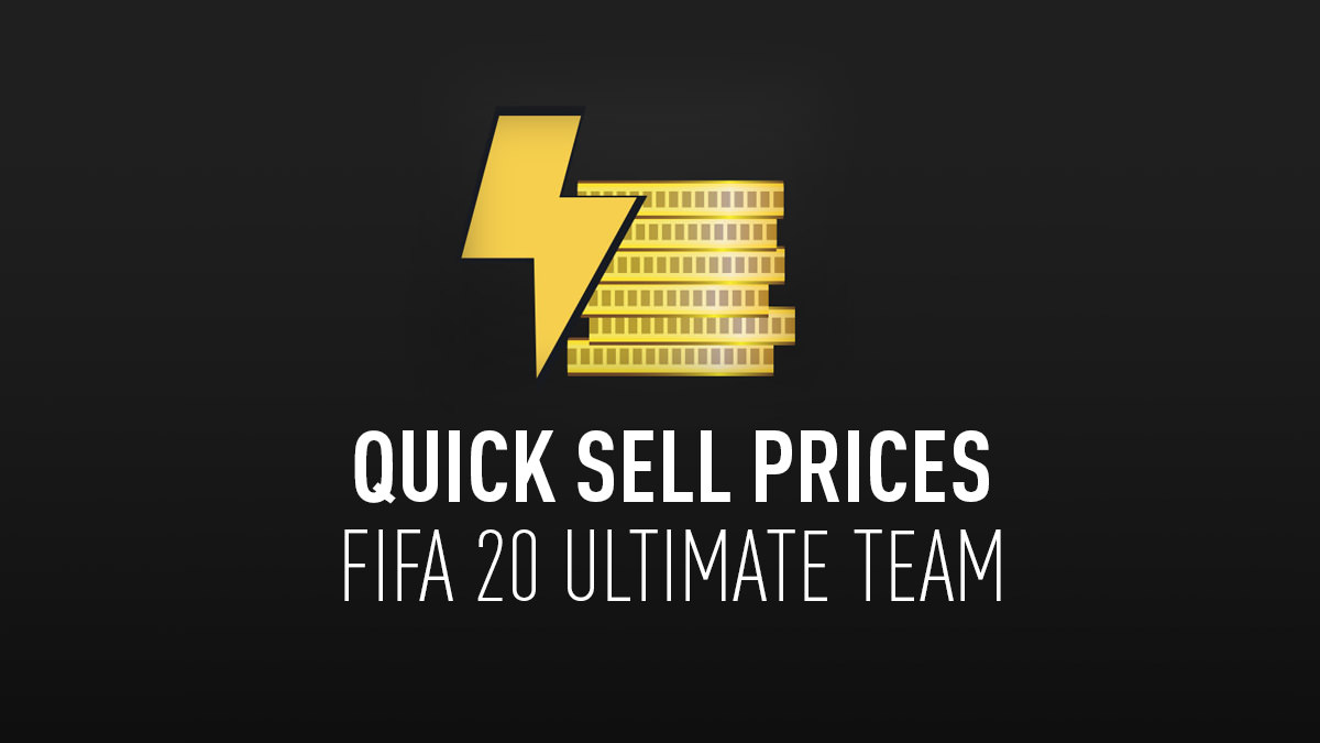 Quick Sell and Discard Prices in FIFA 20 Ultimate Team